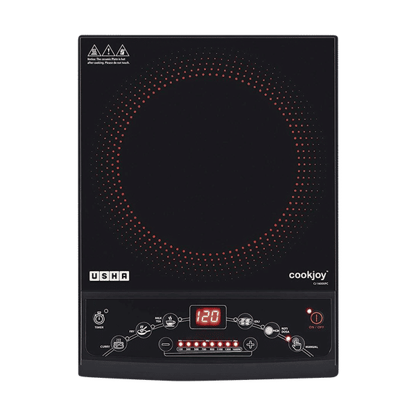 Buy USHA Cookjoy 1600W Induction Cooktop with 5 Preset Menus